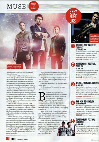  Muse in Q Magazine, August 2011 Edition Scans