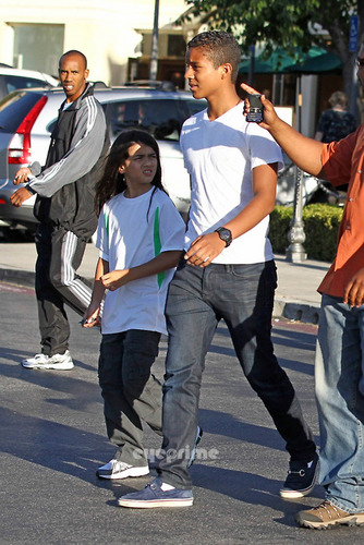  Prince, Paris, Blanket, Jaafar and Jermajesty at the 映画 in Calabasas 7/24/2011