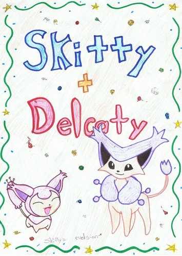  Skitty and Delcatty poster