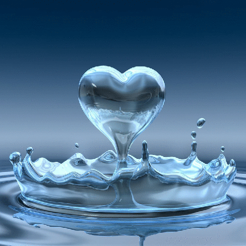  Water coração Animated