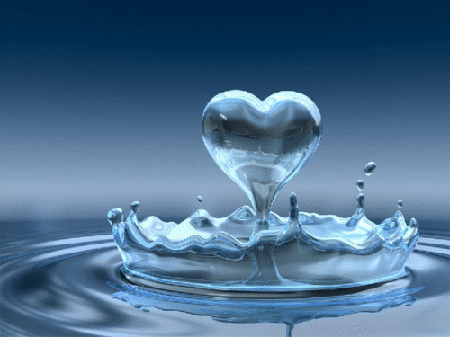  Water corazón