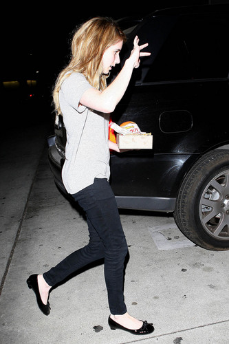  Emma Roberts grabs a burger at in-and-out in Hollywood, July 27.