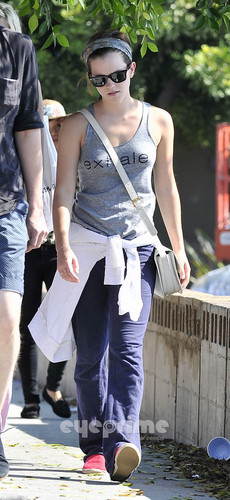  Emma Watson heads to a movie with Marafiki in Santa Monica