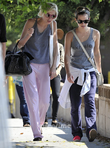  Emma Watson heads to a movie with Friends in Santa Monica
