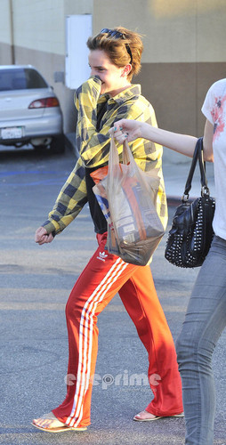  Emma Watson leaves a Grocery Store in Santa Monica