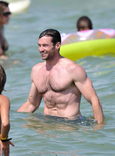  Hugh Jackman and Family in St. Tropez