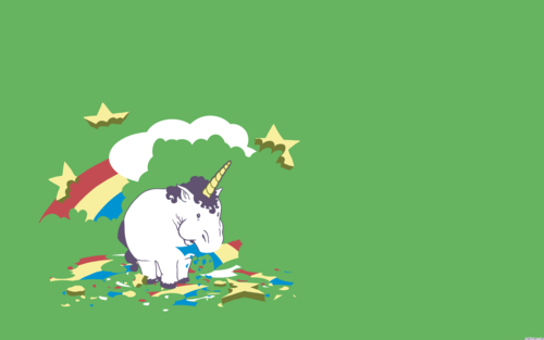  Unicorn Eating радуга Обои