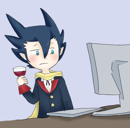  What is Grimsley looking at on the computer?