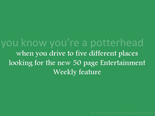  Du Know You're a Potterhead When...