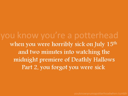  당신 Know You're a Potterhead When...
