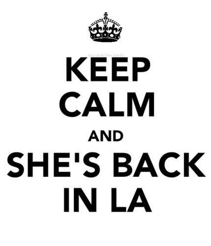  she is back in LA