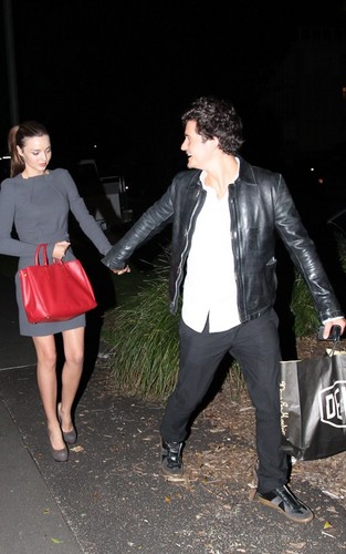 Miranda Kerr and husband Orlando Bloom out to dinner in Sydney
