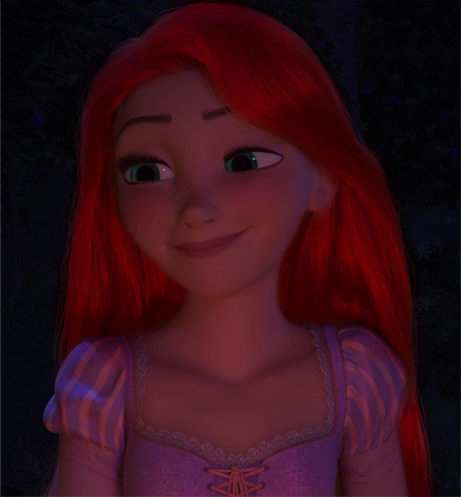  Rapunzel with Ariel's color scheme