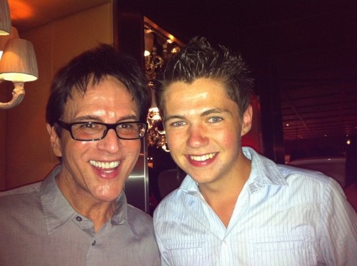  Robert Ulrich and finalist Damian McGinty at an NBC party Monday, Aug 1