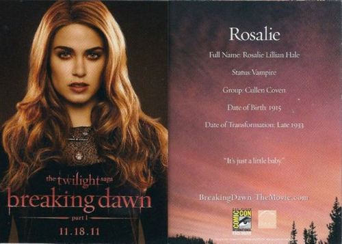  Rosalie promo card