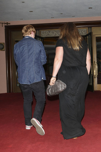  Rupert Grint arrives back to his hotel with some Friends including his Harry Potter co-star Tom