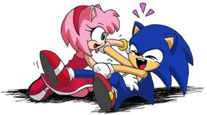 Sonic & Amy Tickle Fight
