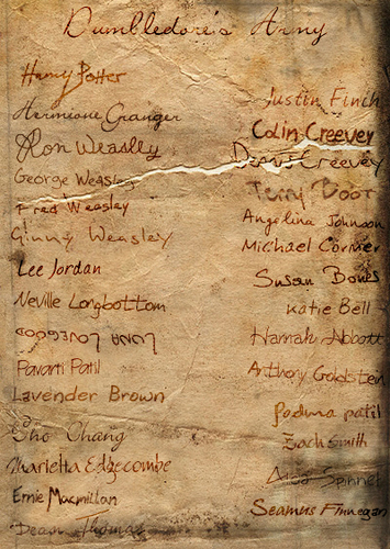  Dumbledore's Army 列表