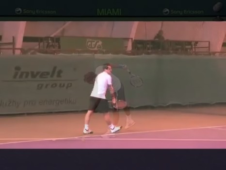  Mateasko and Federer serve