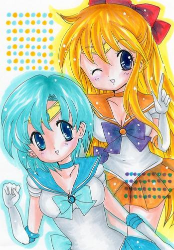 Sailor Mercury and Venus