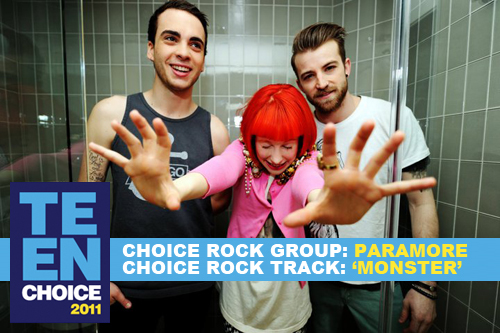  Teen Choice Awards 2011 - Paramore Won!