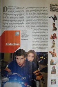 'Abduction' Article in Entertainment Weekly