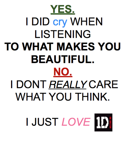  1D = Heartthrobs (Enternal l’amour 4 1D) What Makes U Beautiful!! 100% Real ♥