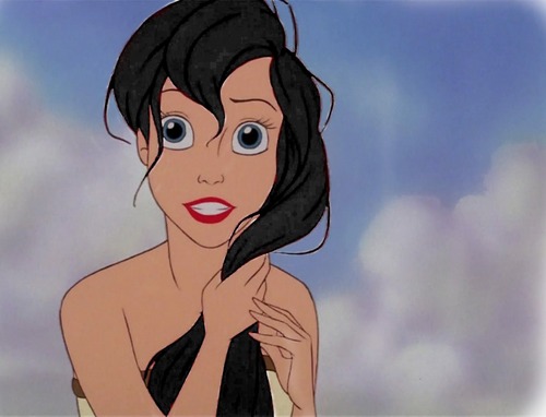 Ariel with black hair