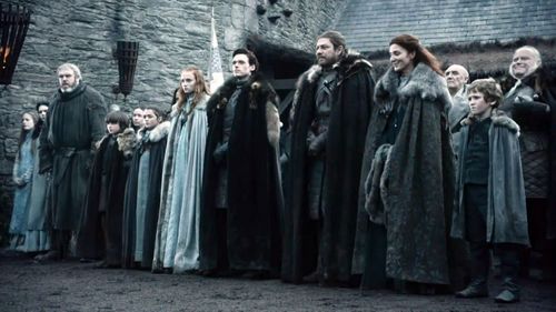  Arya Stark with family