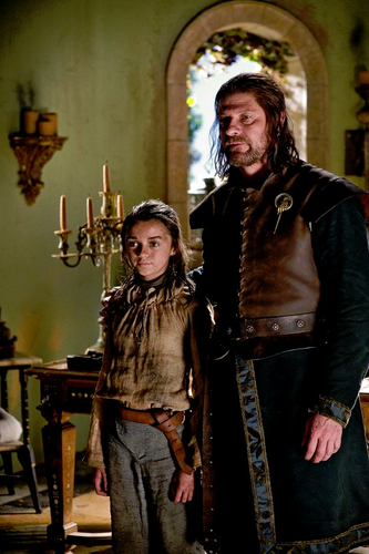  Arya and Eddard Stark