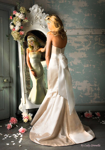 Caroline Forbes in wedding dress