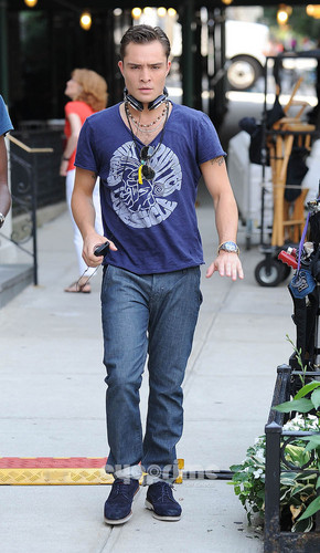  Ed arriving on the Set of Gossip Girl in NY, Aug 10