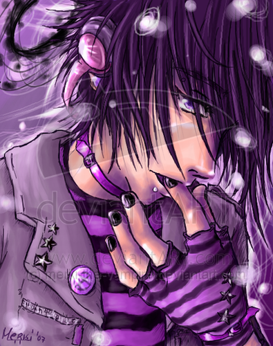  Emo Vampire in violett