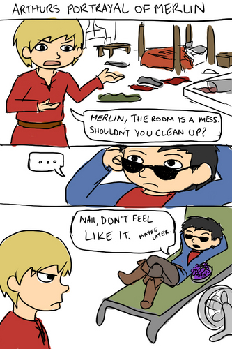  How Arthur sees Merlin funny comic
