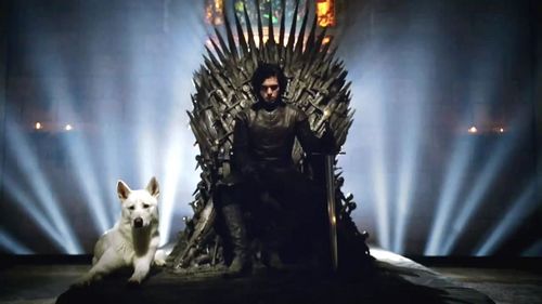 Jon Snow on Iron Throne