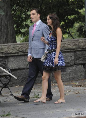  madami of Ed and Leighton on set - August 9th, 2011