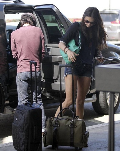  Nina - Walking at LAX Airport with Ian - August 08, 2011