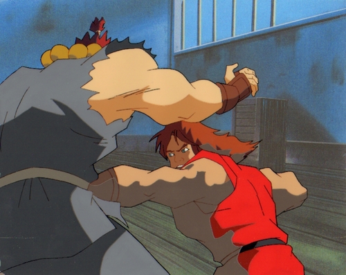  Original Hand Painted straat Fighter Production Cel