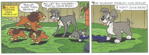 Scamp, Lady and Tramp Comic