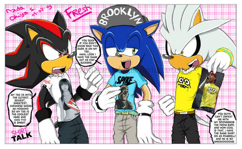  Shadow, Silver, and Sonic's T-shirt's