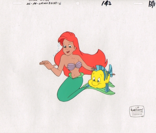 Walt Disney Production Cels - Princess Ariel & Flounder