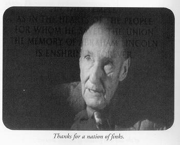 William S. Burroughs - "Thanks for a Nation of Finks"