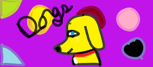  my first try at drawing a dog on the computer