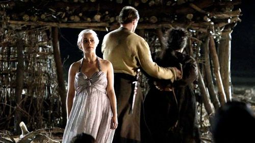  Daenerys Targaryen and Jorah Mormont with Mirri Maz Duur