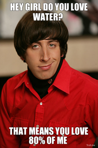 Howard Wolowitz and Water
