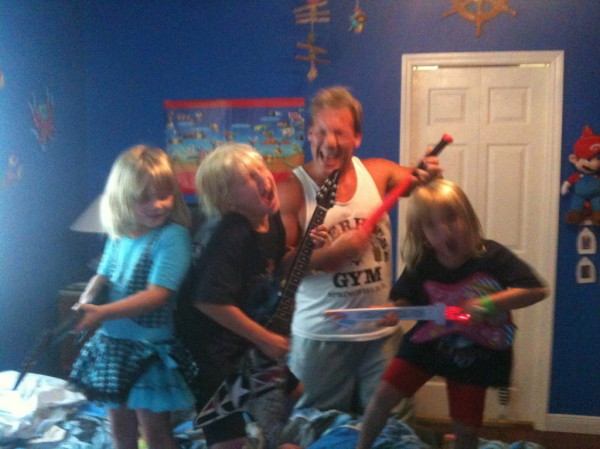 Jericho with his kids