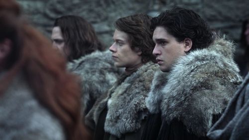  Jon Snow with Theon Greyjoy and Jory Cassel