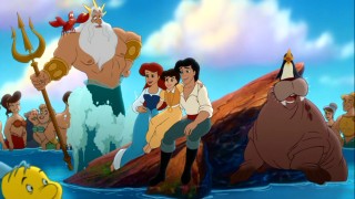  King Triton, Ariel, Eric and Melody