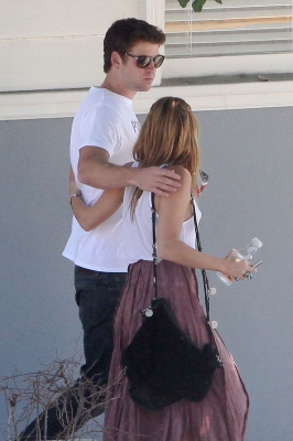 Liam & Miley out in Toluca Lake