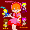 Me, Bri(my older sister), Mamaka(my cousin), Miya(Miyako